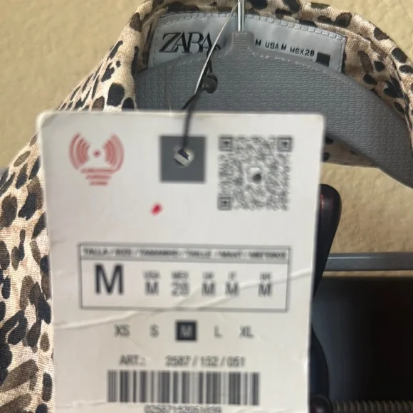 ZARA Leopard Print halter Sleeveless Jumpsuit - Picture 4 of 4